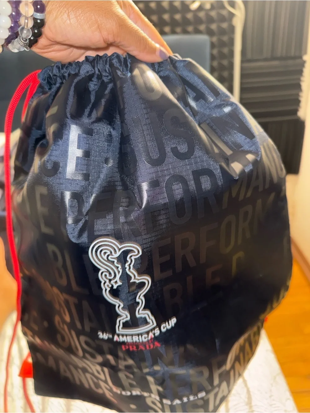 PRADA North Sails 36th America's Cup Drawstring Backpack New